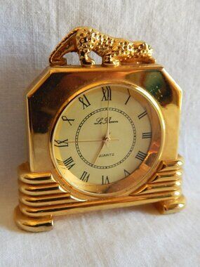 LeBaron Miniature Gold Tone Clock - Quartz